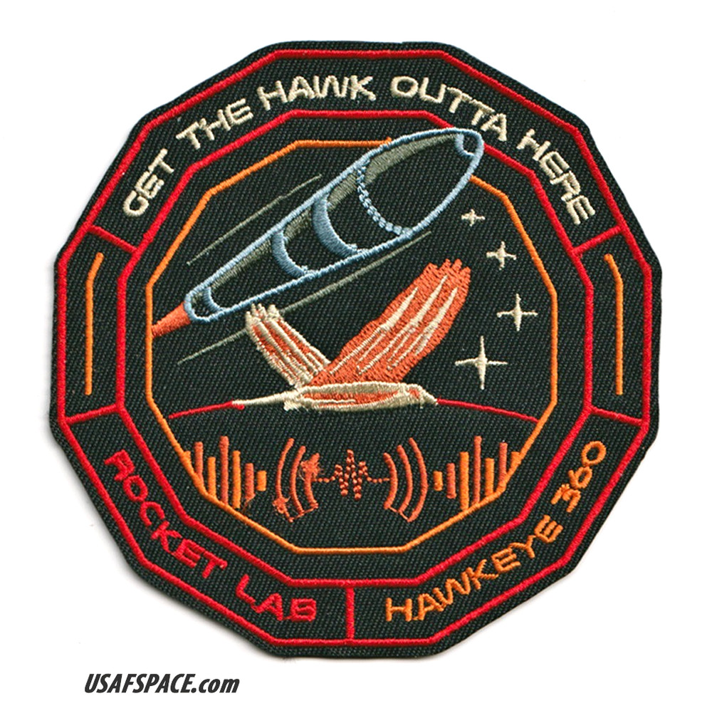 Authentic ROCKET LAB 65 'Get The Hawk Outta Here' SATELLITE Mission PATCH