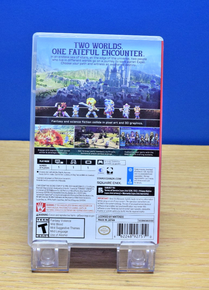 Star Ocean The Second Story R Replacement Game Case