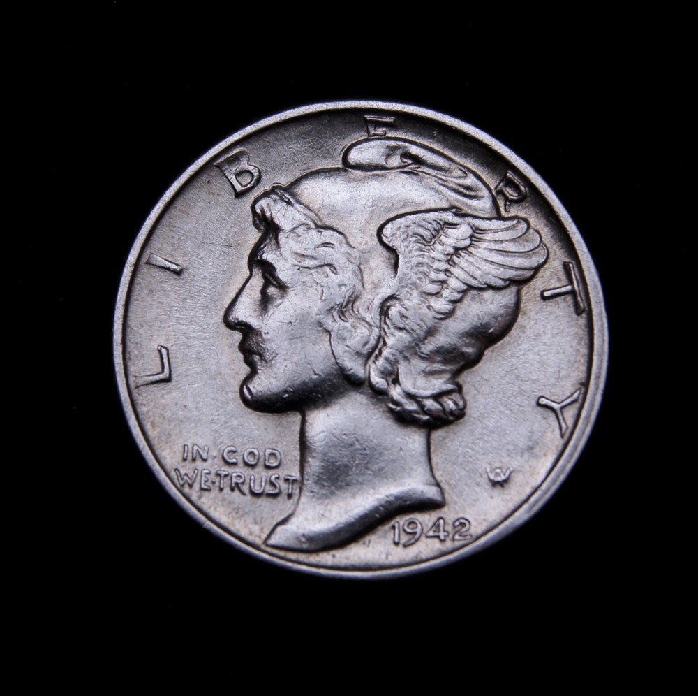 1942 Mercury Dime AU