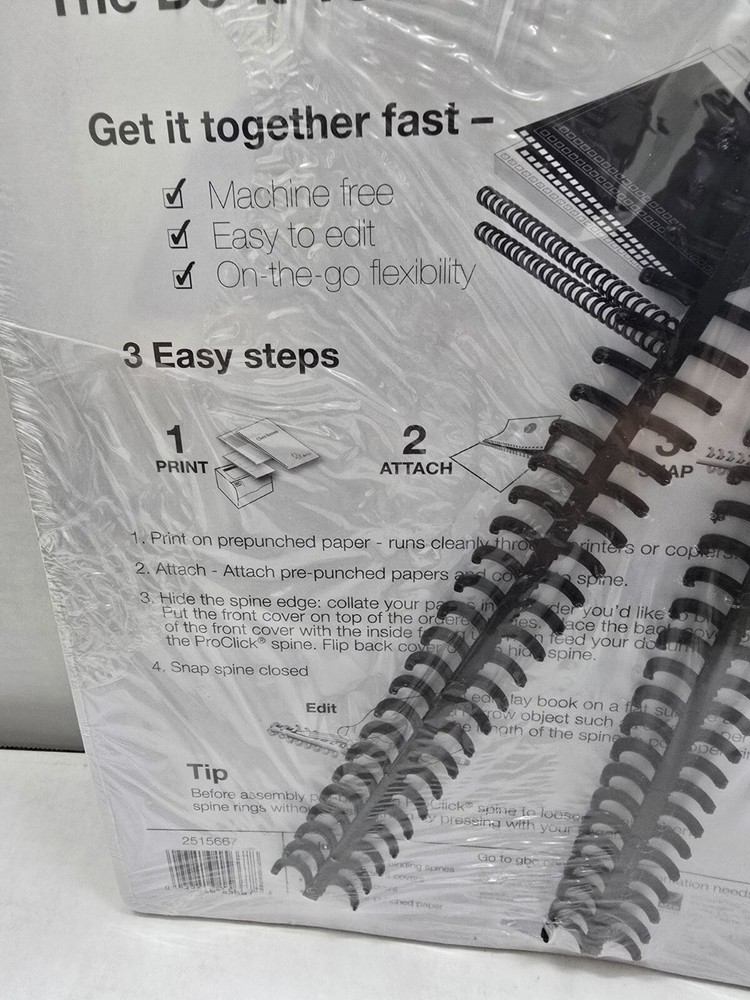 ProClick Modular Binding System Kit 2 Sets 8.5 x 11 Includes Covers Paper Spines