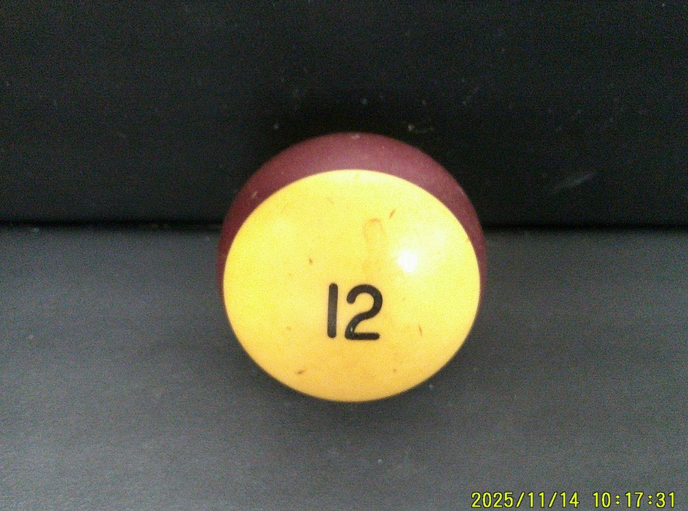Replacement #12 Billiard Pool Ball - Standard Regulation - 2 1/4" Diameter Solid