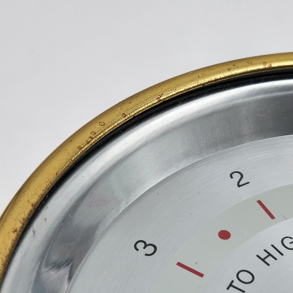 Maximum Weather Instruments Harbormaster Tide Clock Brass Case - TESTED, WORKS