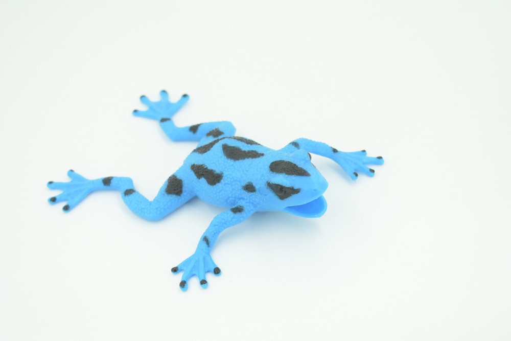 Frog Toy Stretchable, Blue, Squishy, Squeezable, Soft Rubber, Gift, 6" US03 B59