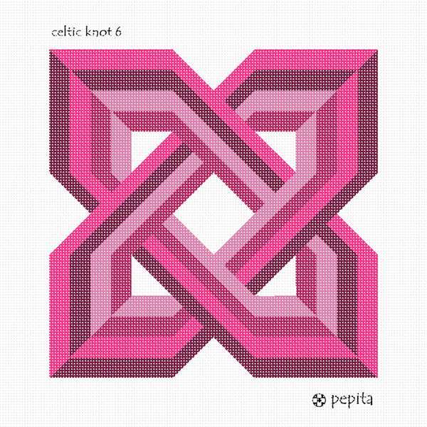 Celtic Knot 6 Needlepoint Kit or Canvas