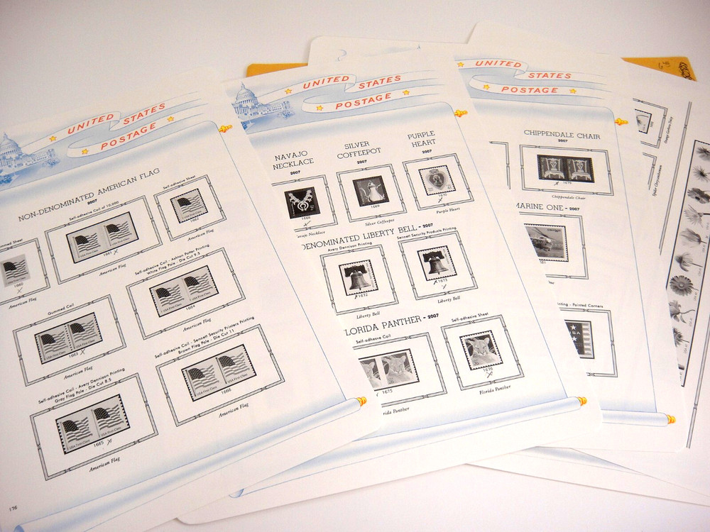 White Ace 2007 Regular Issue Singes and Coil Pairs Supplement w Stamps RSC31 NOS