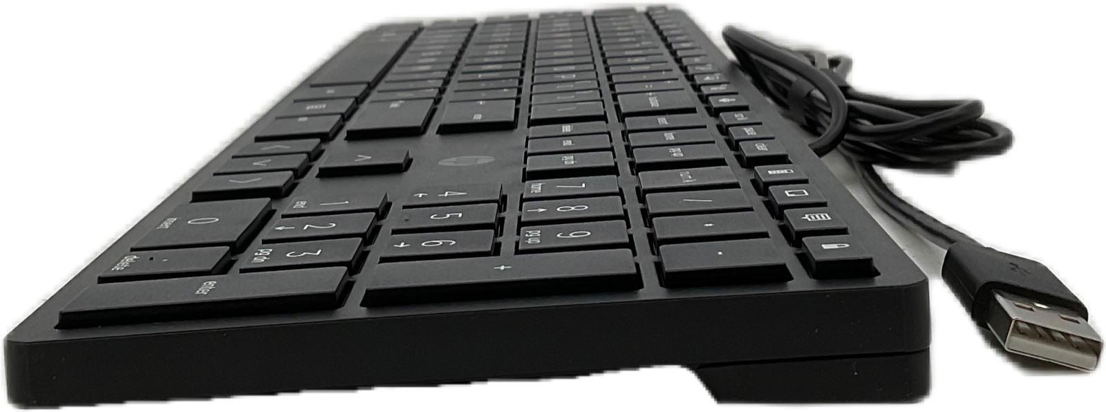 HP 320K Slim Wired USB Desktop Keyboard Black QWERTY English L96909