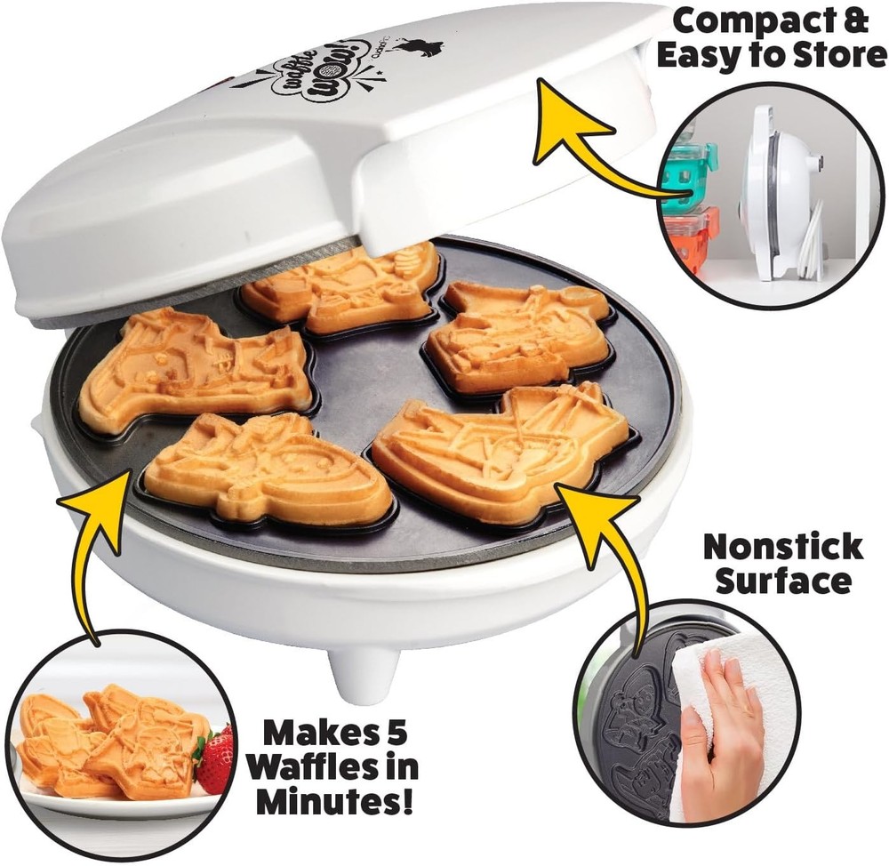 Fantasy-Themed Electric Mini Waffle Maker for Unique Breakfast Adventures