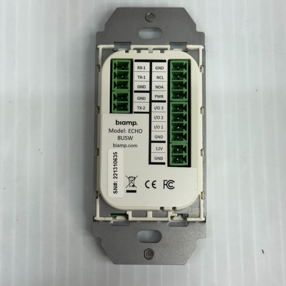 Biamp Echo 8USW Wall Mount Keypad White