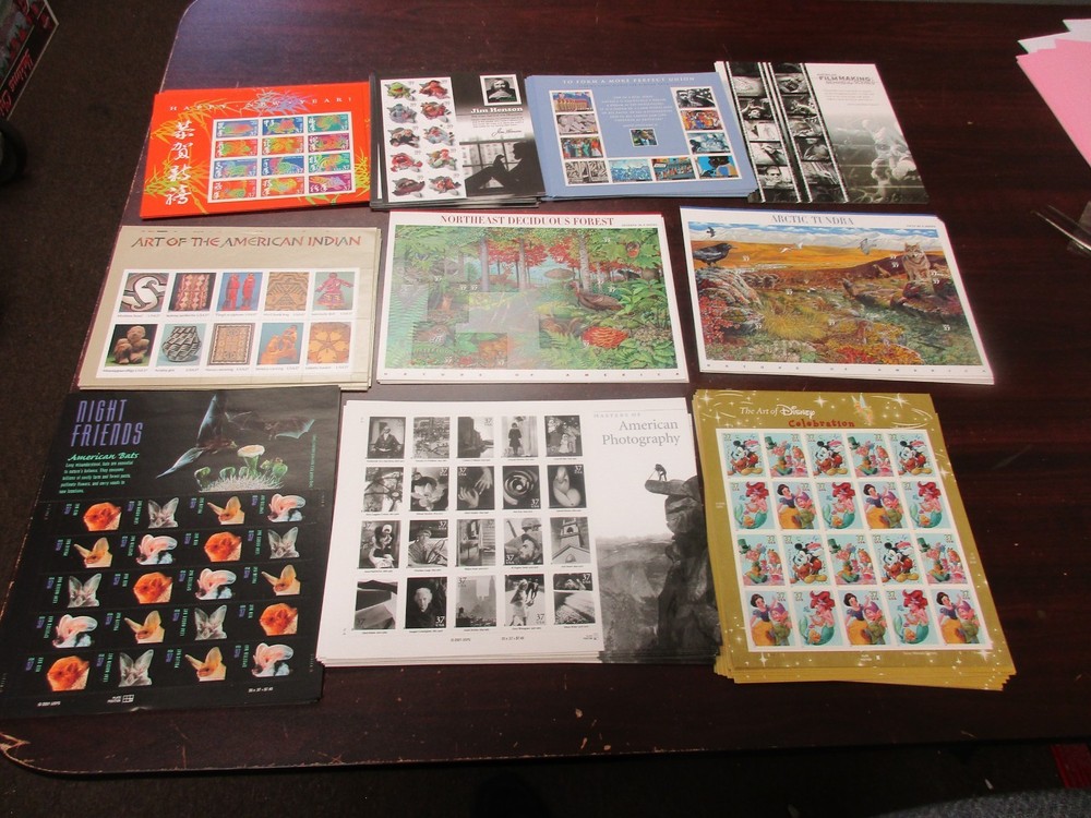 37 cent Se-Tenant full sheets Mint NH, Face Value $669.70