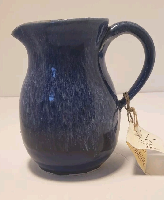Mud Man  Blue 6" Ceramic Pitcher