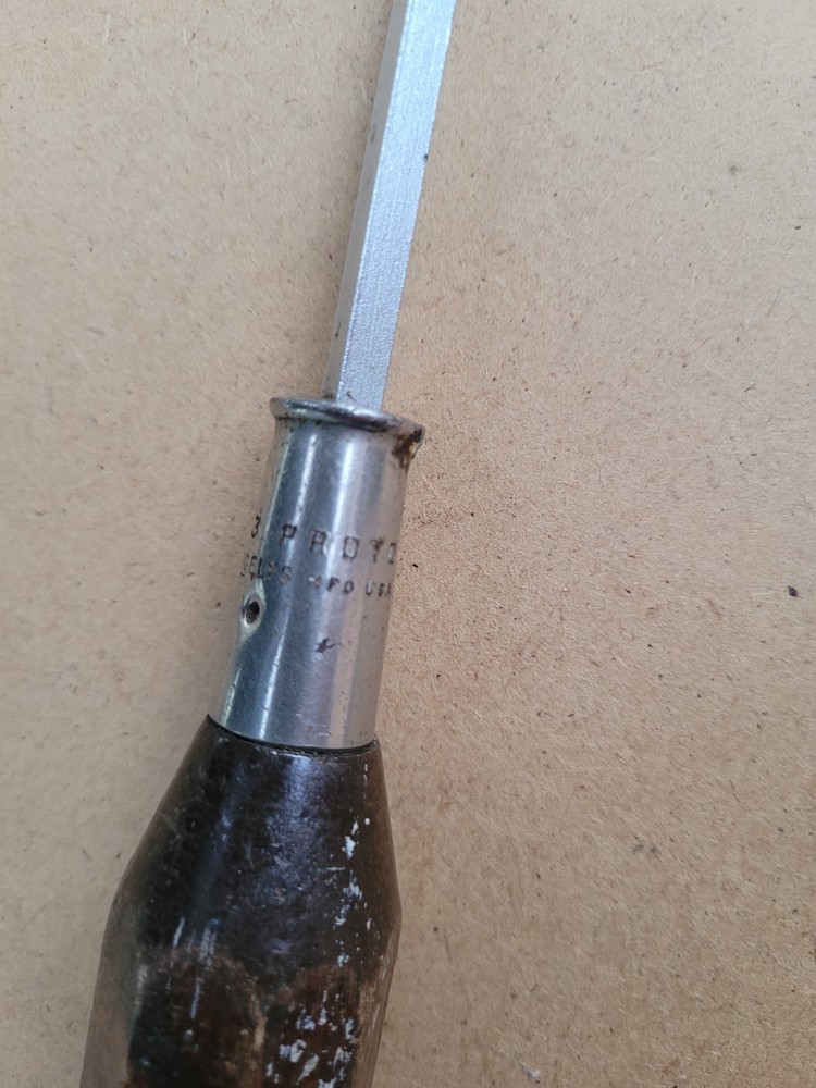 Proto 9733 Wood Handled Slotted Flat Tip Screwdriver .
