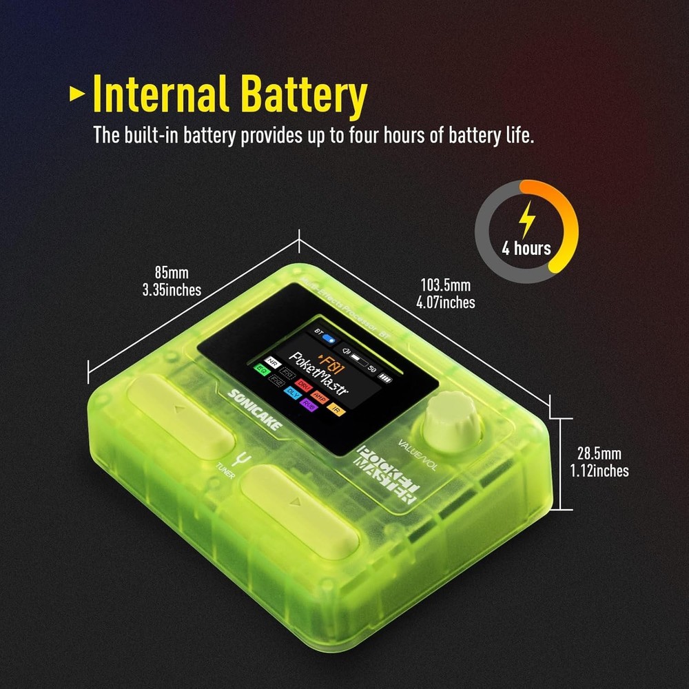 Portable Multi Effects Pedal - Transparent Green