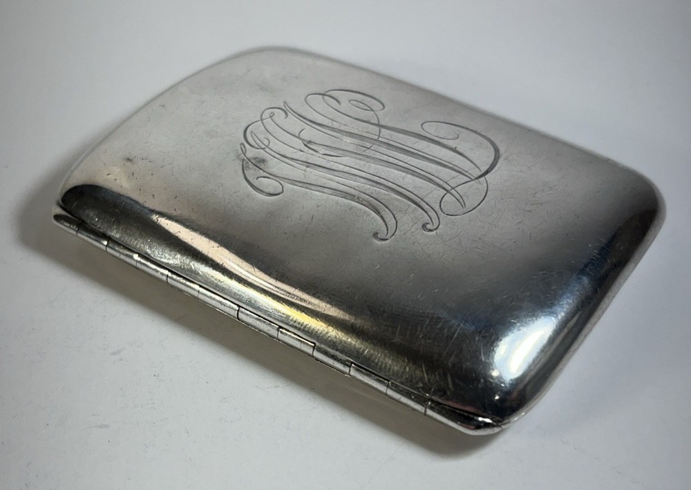 VTG Sterling Silver Cigarette Case heavy 80 grams