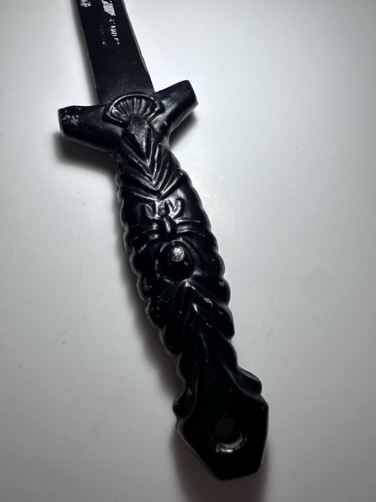 Vintage Spider Handle Mini Boot Dagger Fixed Blade Novelty Knife Gothic