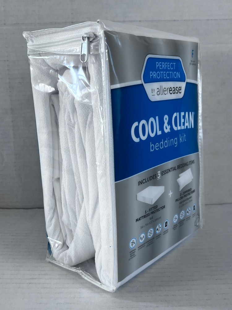 Allerease Perfect Protection Cool & Clean Bedding Kit 3pc - Full - BRAND NEW