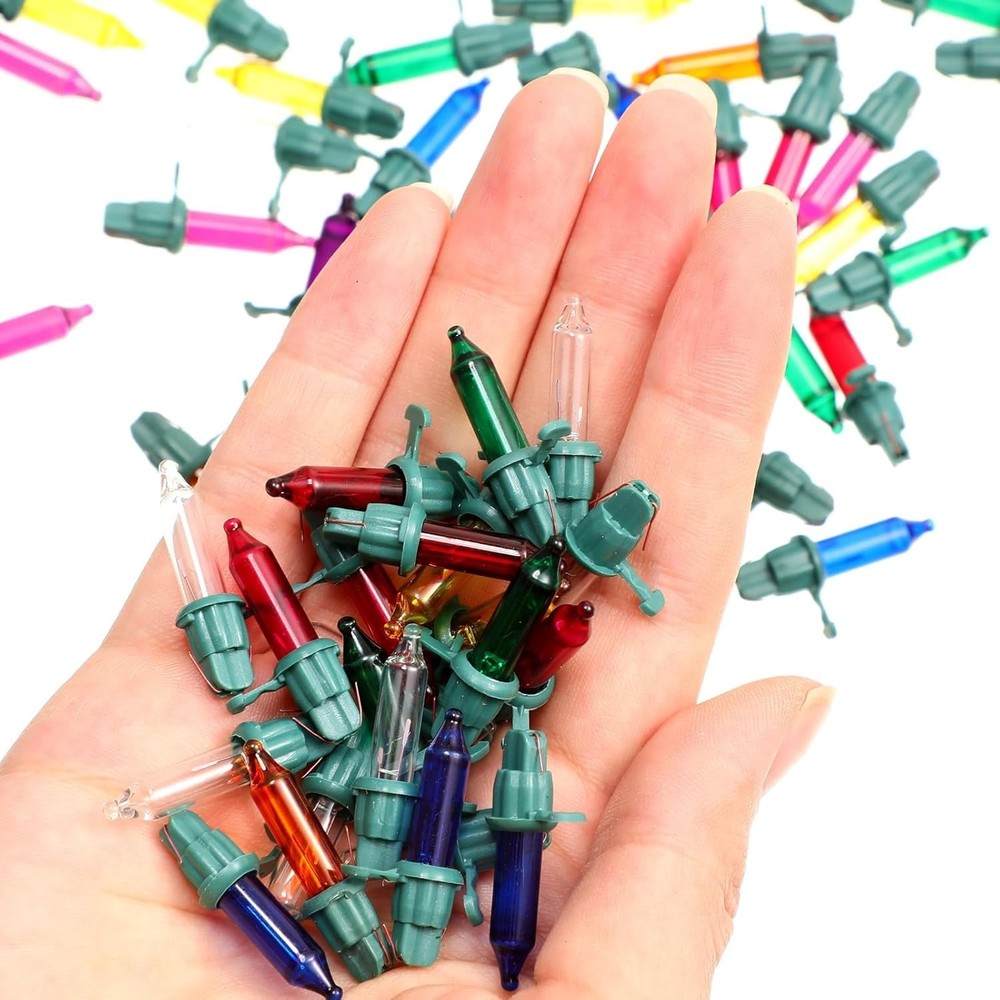 60 Count Christmas Tree Replacement Light Bulbs 2.5v 0.425 Watt Replacement B...
