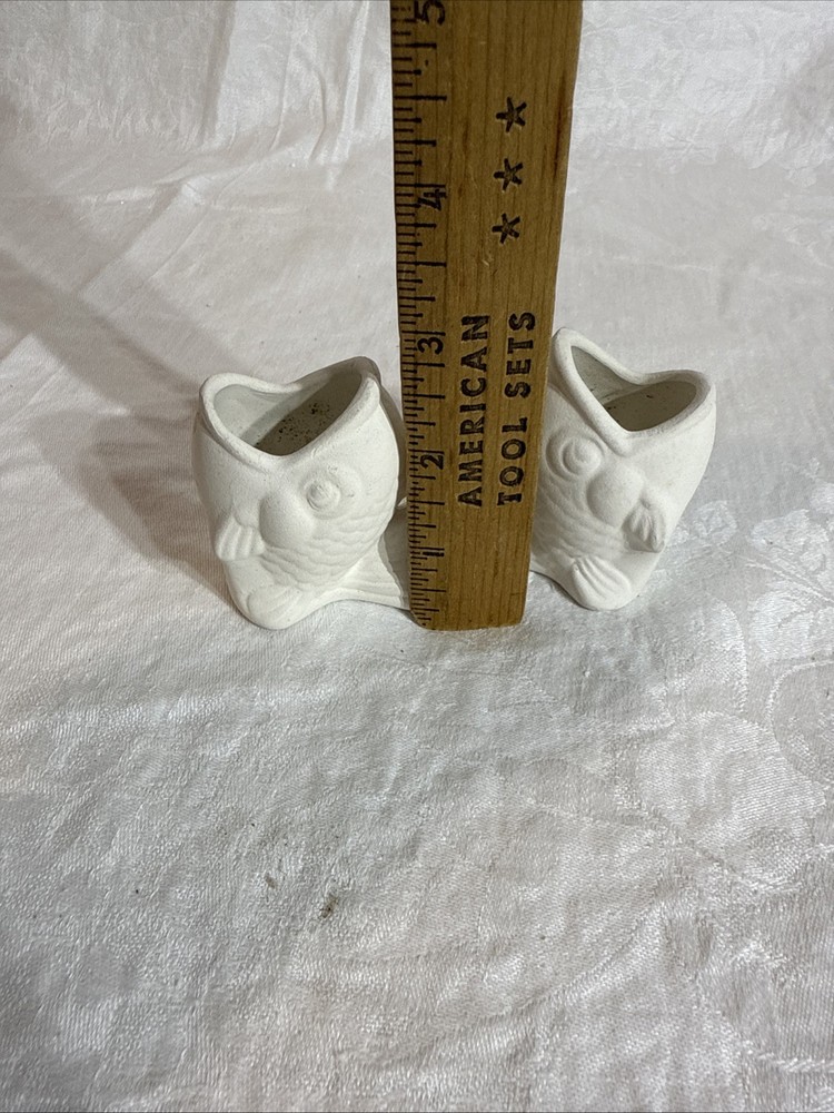 2 Read to paint Bisque Fish Figurines