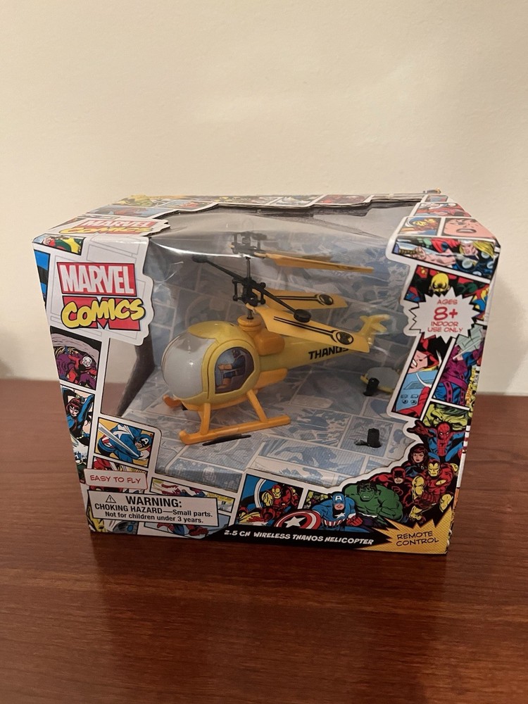 MARVEL COMICS WIRELESS REMOTE CONTROL THANOS Yellow HELICOPTER New