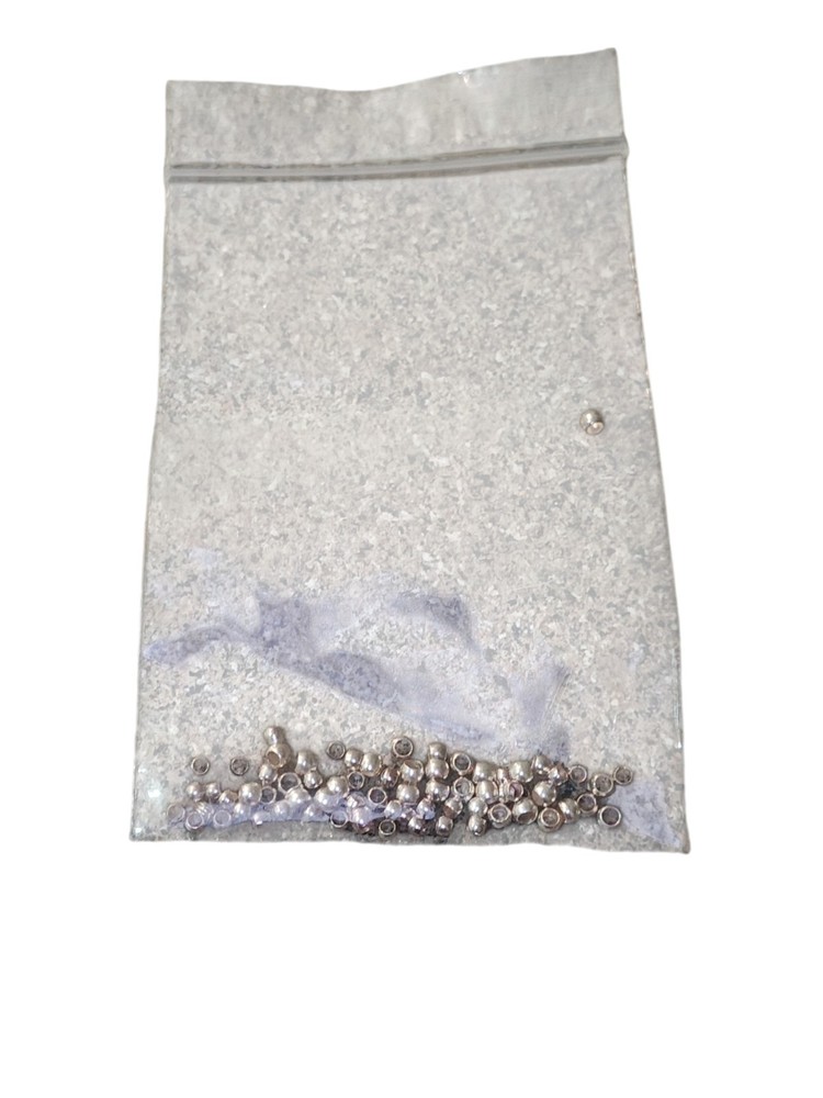 silver-plated crimp beads
