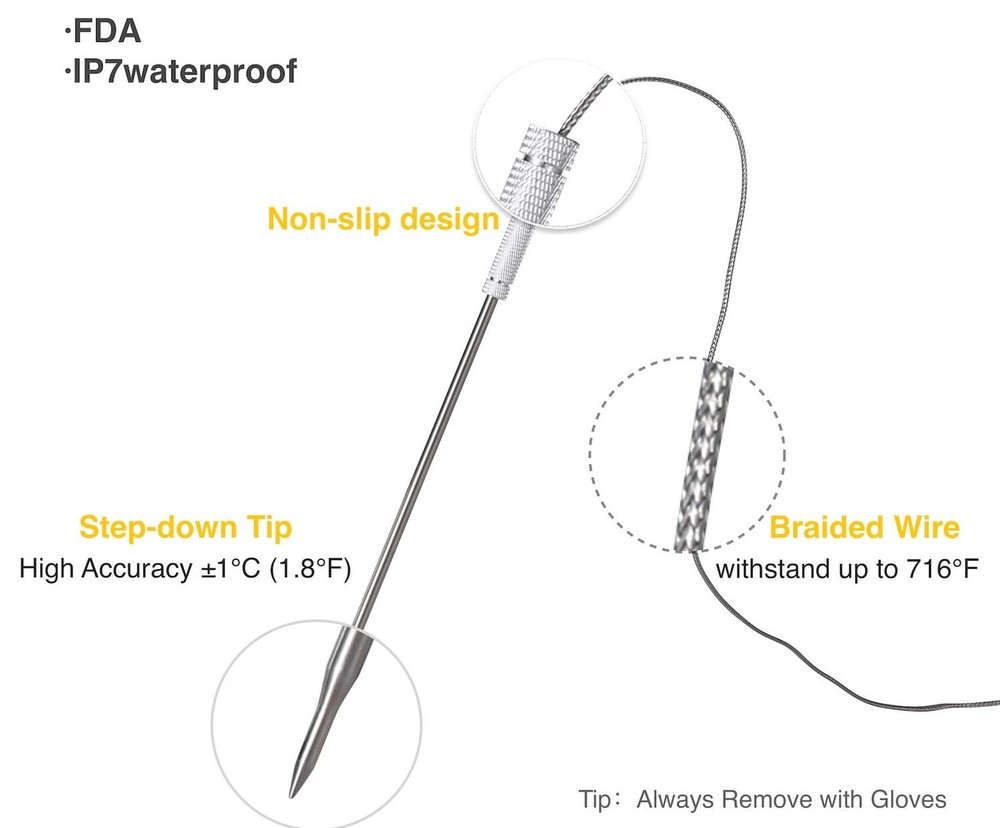 Replacement ThermoproTP Probe (Silver) Silver