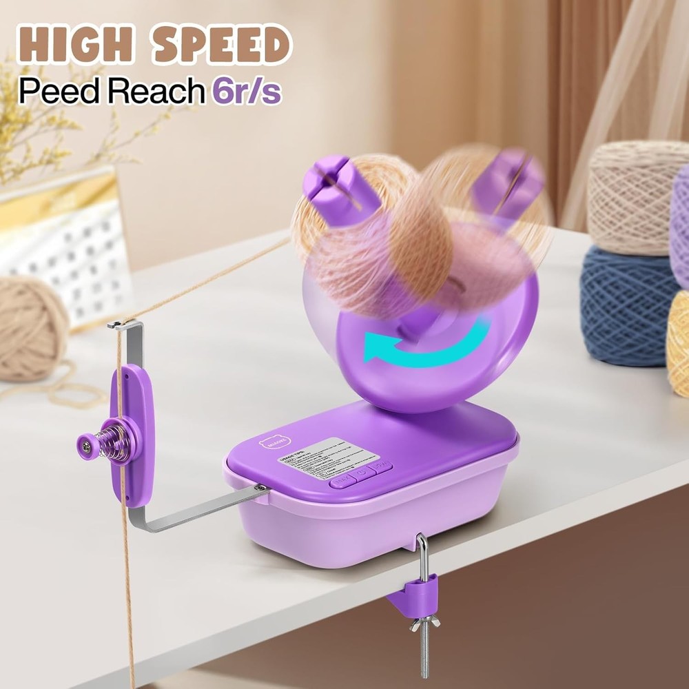 Yarn Winder, High Speed Three Gears Adjustable 4-10oz Large Automatic Winder ...