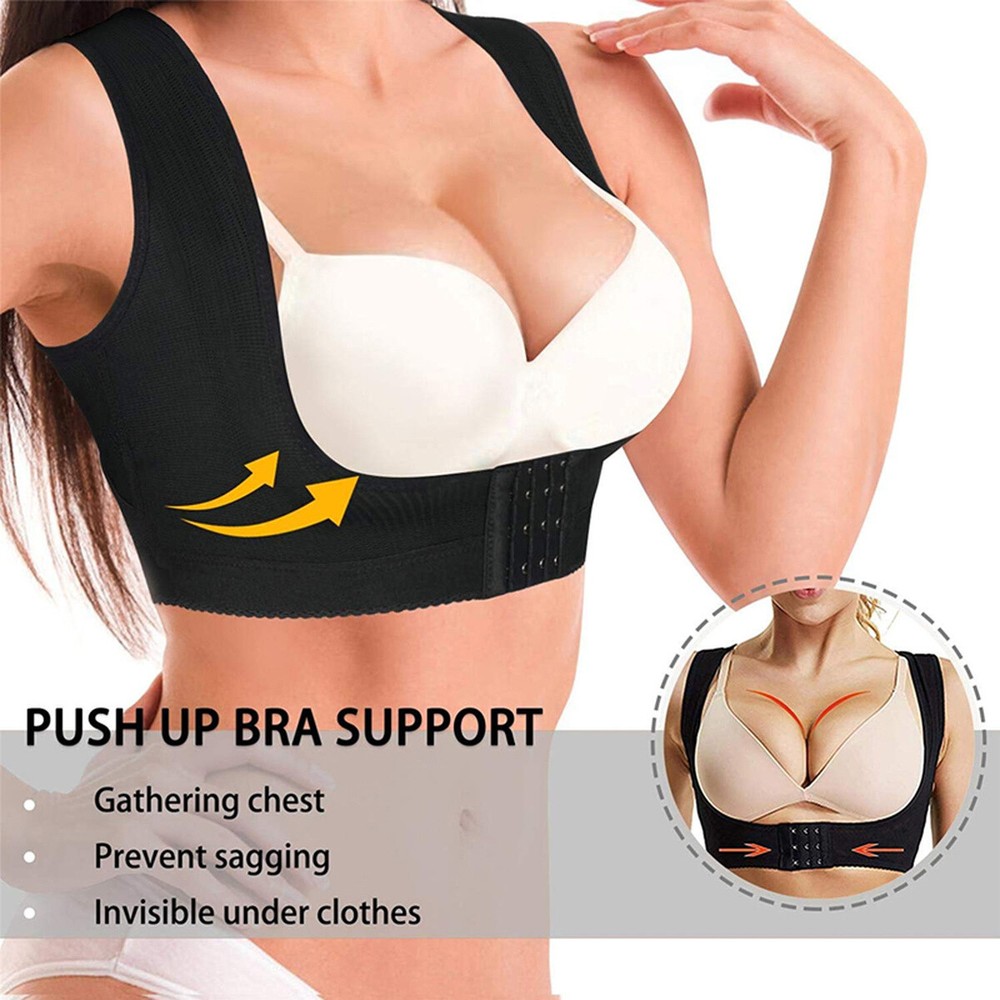 Women Adjustable Shoulder Back Posture Corrector Chest Brace Support Bra Shaper