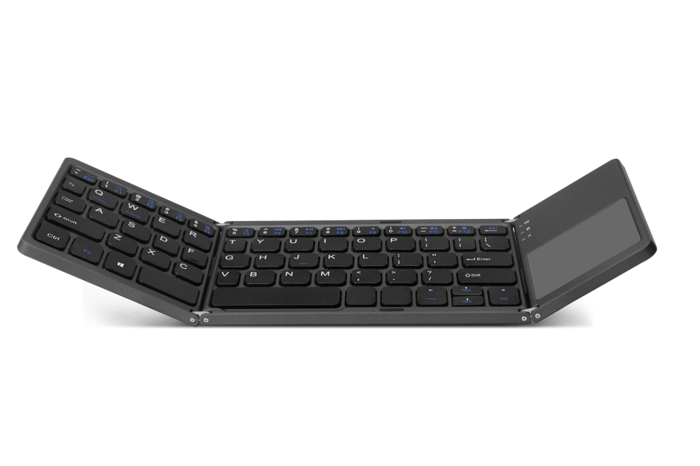 MOJO-HOME Bluetooth Wireless Folding Keyboard with Touchpad BLACK