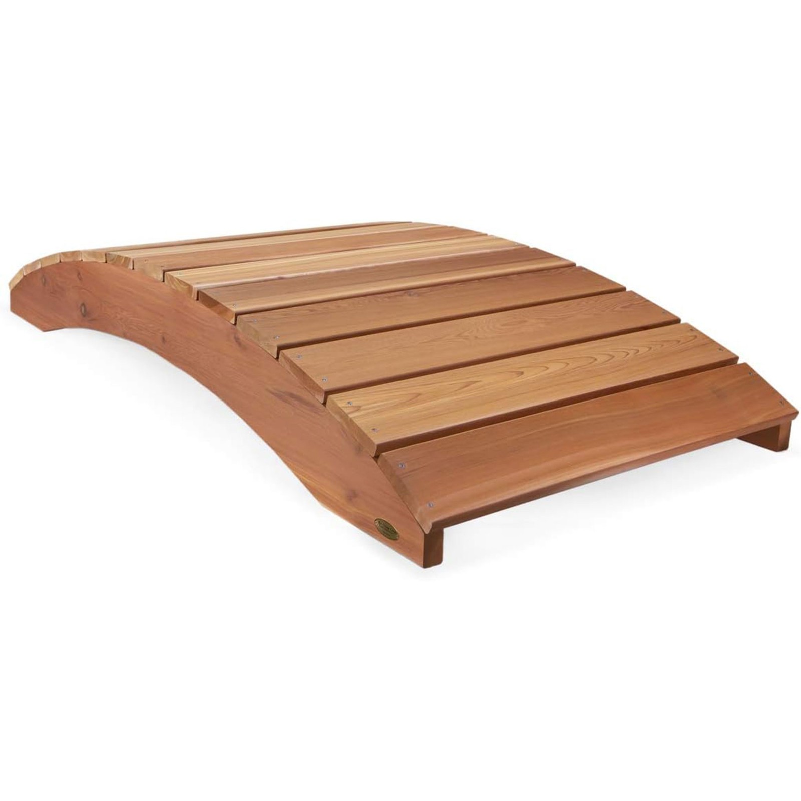 All Things Cedar Wooden Bridge, Outdoor Garden Walkway, 6 Feet, Natural Finish