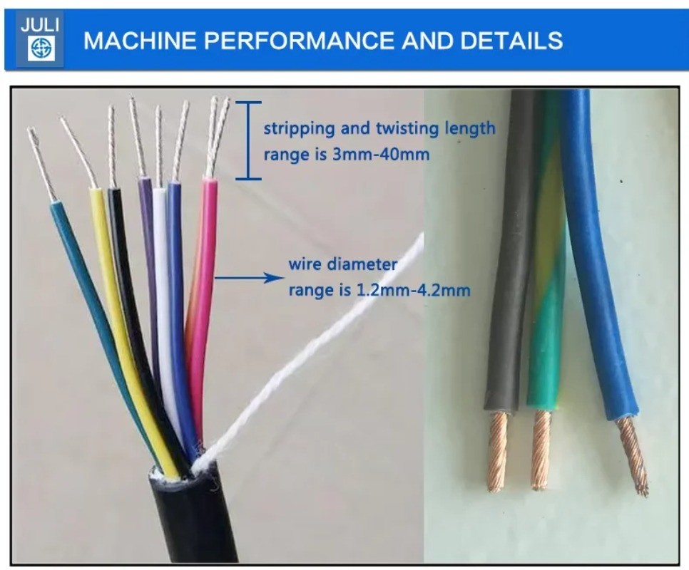 Pneumatic Rotary Multi-Core Wire Stripper for Wire Harness Processing