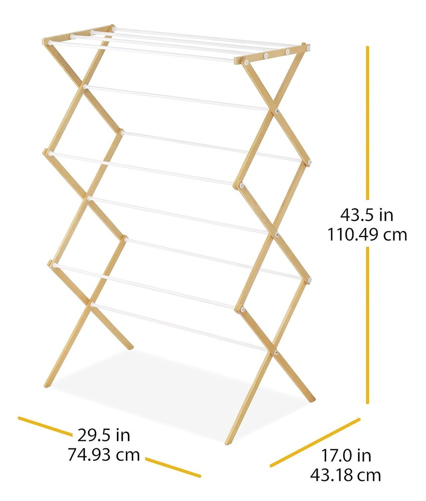 Foldable Clothes Drying Rack: 3 Tier Laundry Drying Rack, Collapsible Drying
