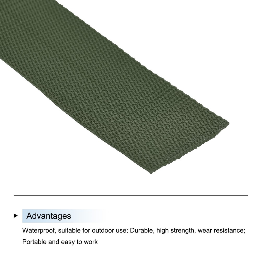 Lightweight Polypropylene Webbing Strap 5cm 10 Yard Army Green