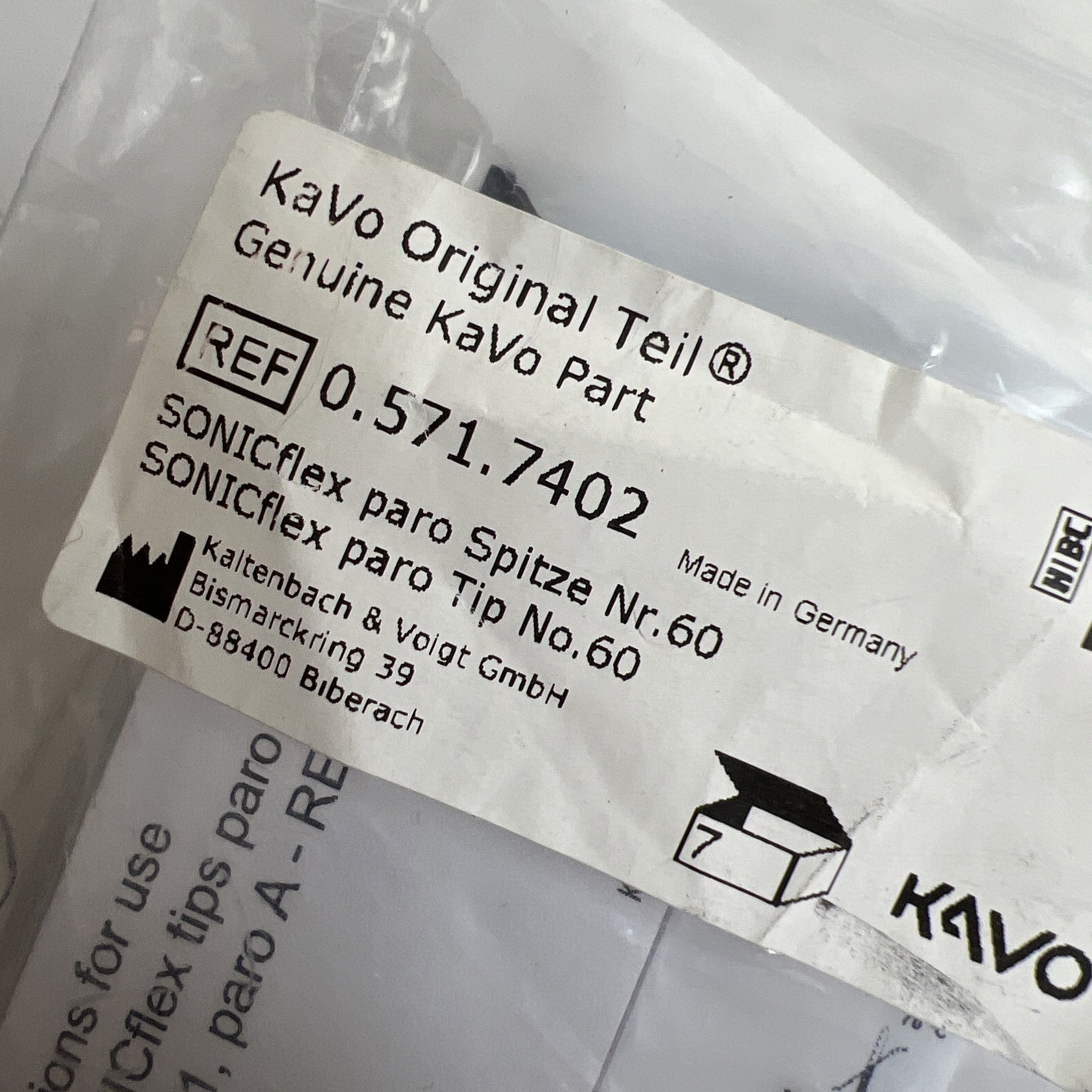 Authentic Kavo Sonicflex Scaler Tip, #60 Original Teil 571.7402