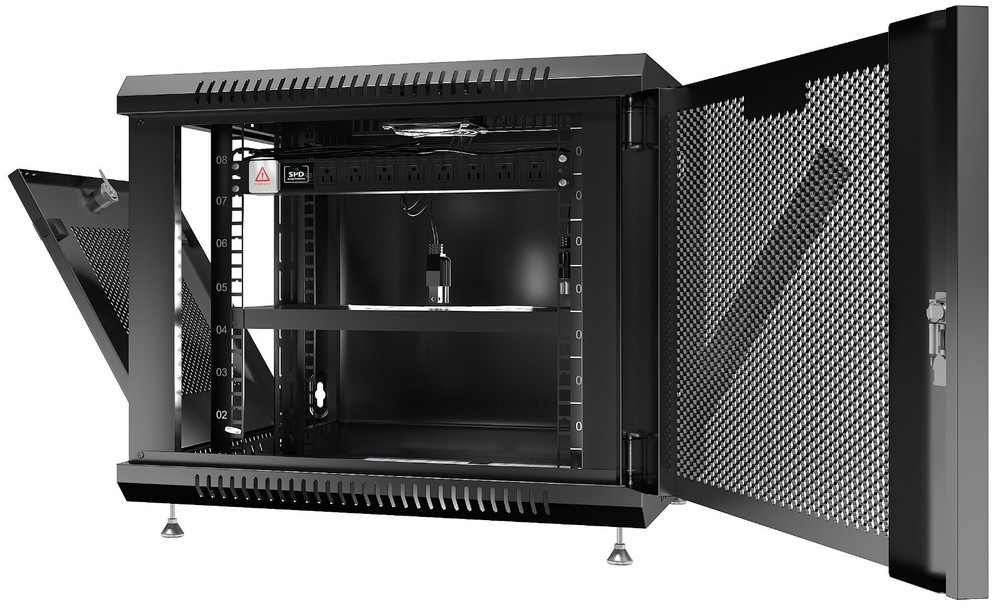 9U Wall Mount Server Rack Locking Network Cabinet Box Data Enclosure VENTED Door