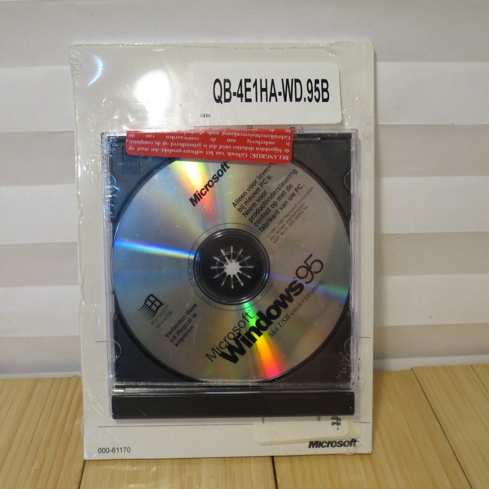 OEM - Dutch Language - Microsoft Windows 95 CD & Plus! USB with COA