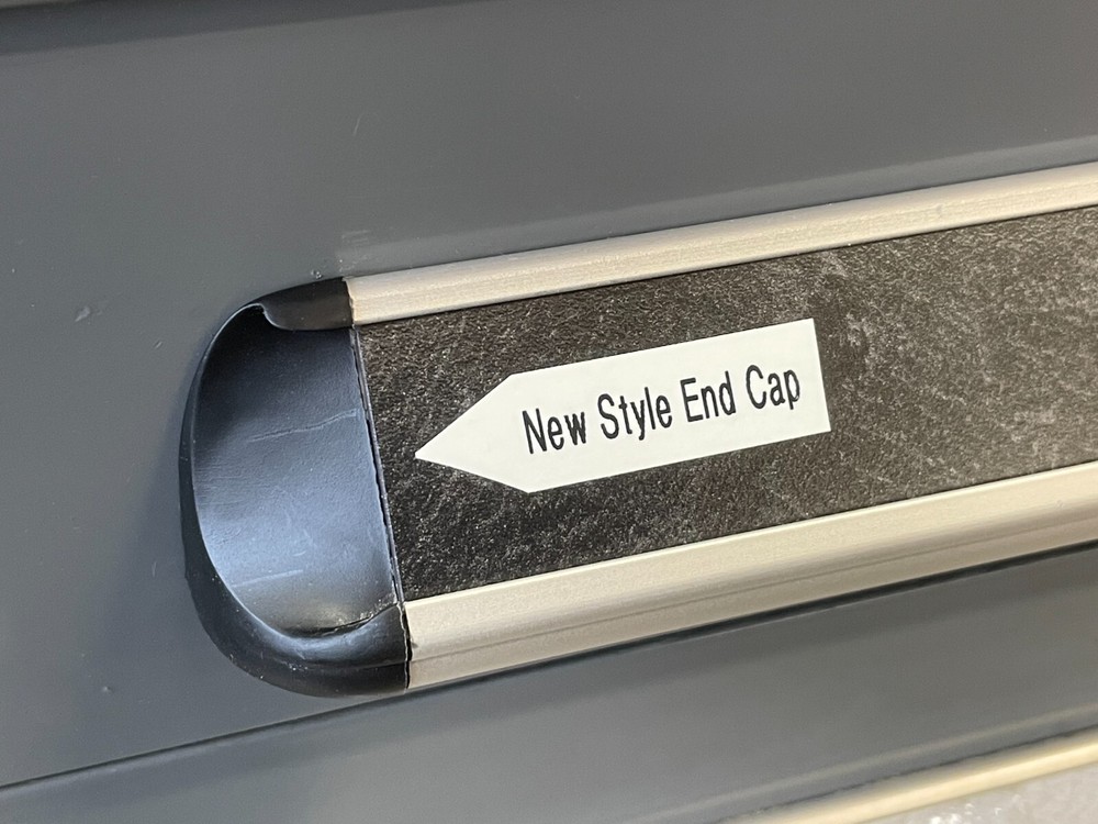 BLACK Vidmar Drawer Pull End Cap Caps Endcaps Stanley Left Right Plastic Pair