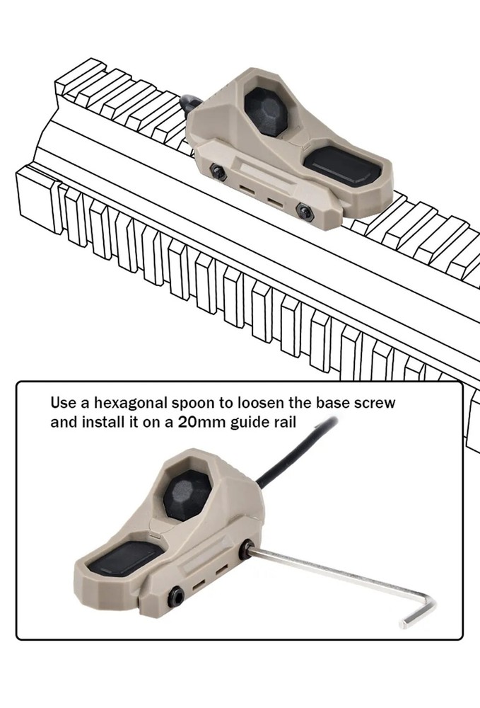 Tactical ModButton Remote Pressure Switch For SF Light Mlok Keymod Crane OGL Dot