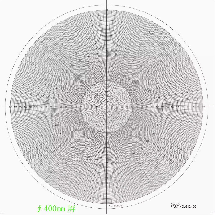 Optical Comparator Chart For Profile Projector Overlay Chart 512400 NO.20