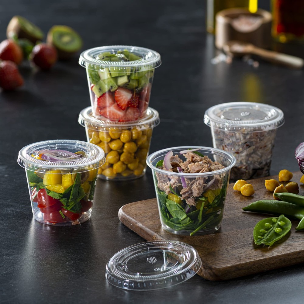Pantry Value [5.5 oz. - 200 Count Clear Disposable Plastic Portion Cups with ...