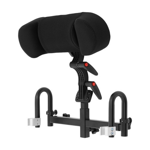 Comfortable Wheelchair Headrest Cushion for Neck Support - Adjustable Black