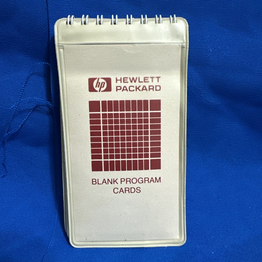 Vintage HP Hewlett-Packard Blank Program Cards Case w/ Handwritten Programs