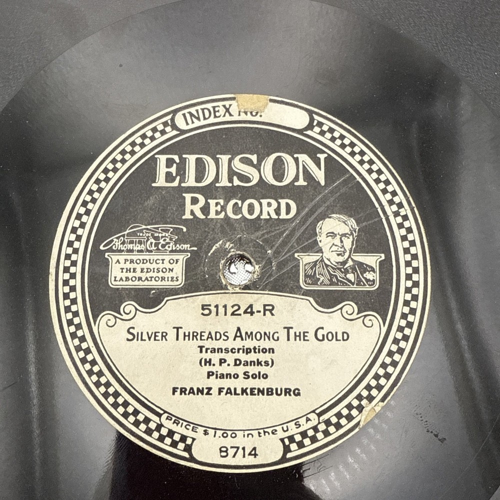Edison Record Silver Threads Among The Gold & Last Rememberance W Cover