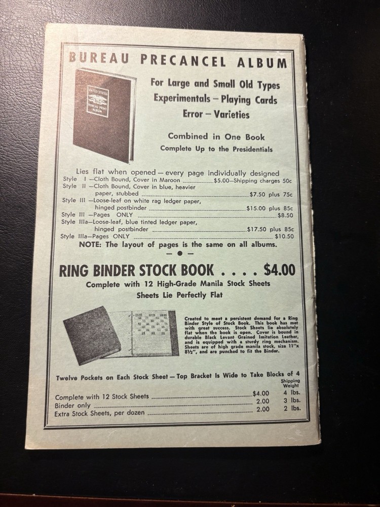 32nd Anniversary U.S Precancels Guide & Pricelist (1925 - 1957) Gunesch Chicago