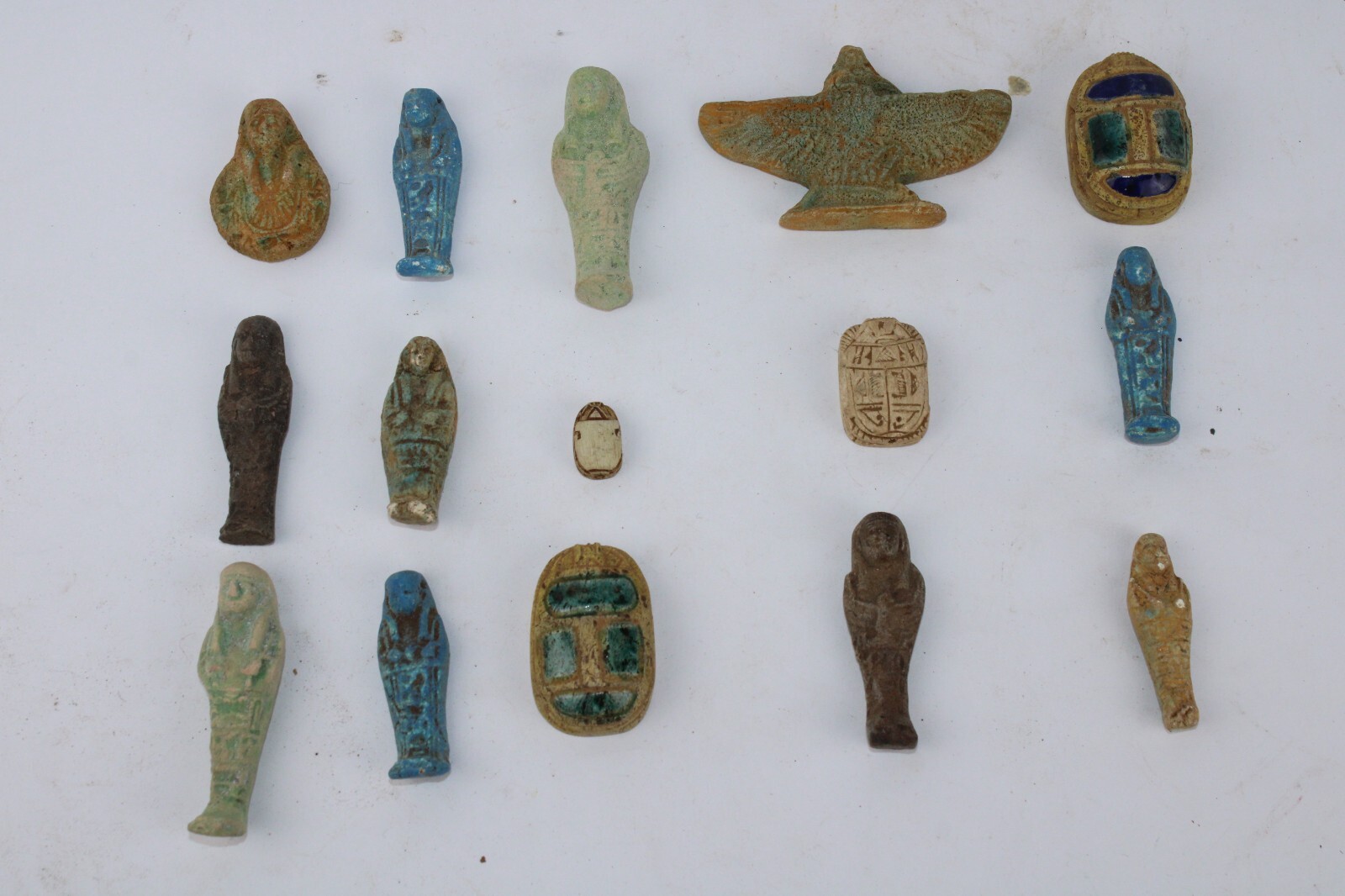COLLECTION of 15 RARE ANCIENT EGYPTIAN PHARAONIC ANTIQUE Amulets (Egypt History)