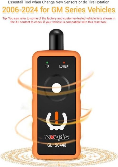 Universal TPMS Reset Tool for GM/Nissan - 2024 Edition with Push Button Ease
