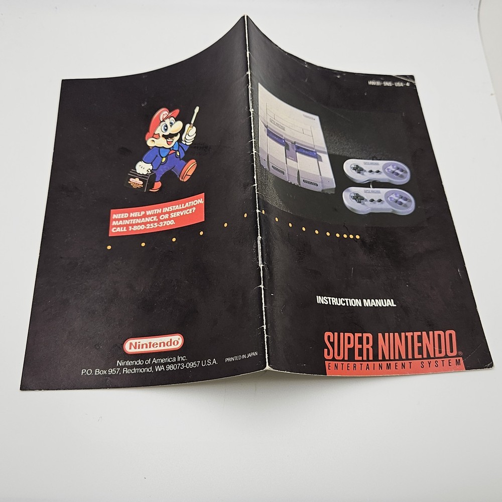 Console Super Nintendo SNES Instruction Manual Booklet Only