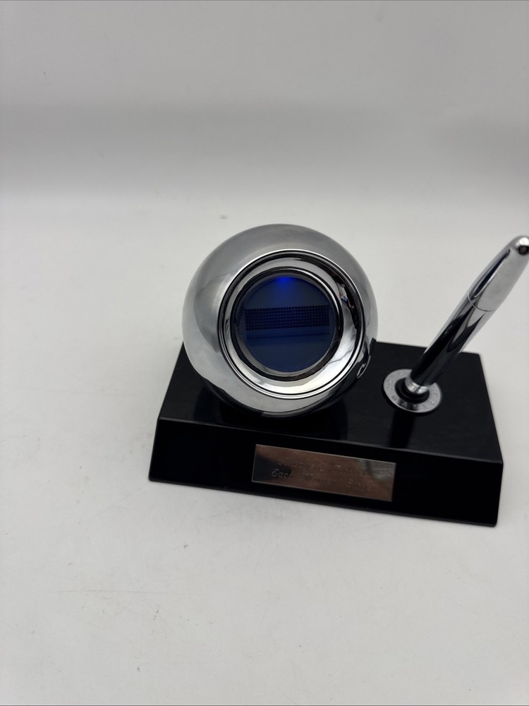 Things Remembered Decision Maker Desk Set Clock Pen Tested Works
