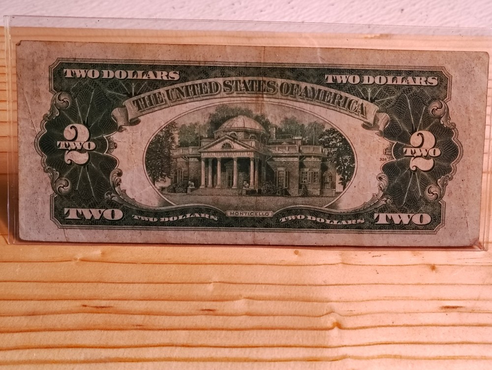 1928F 2.00 Red Seal Note W/ Obvious Error. Free Shipping
