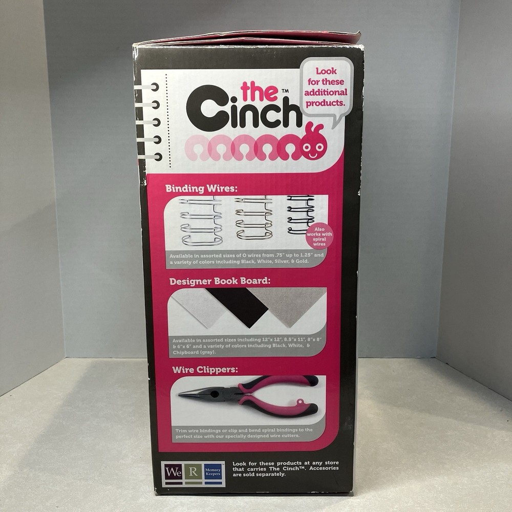 The Cinch Book Binding Machine Tool We R Memory Keepers USED Pink