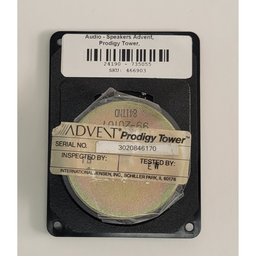 Advent Prodigy Tower Tweeter - Replacement 99-20107 - Tested