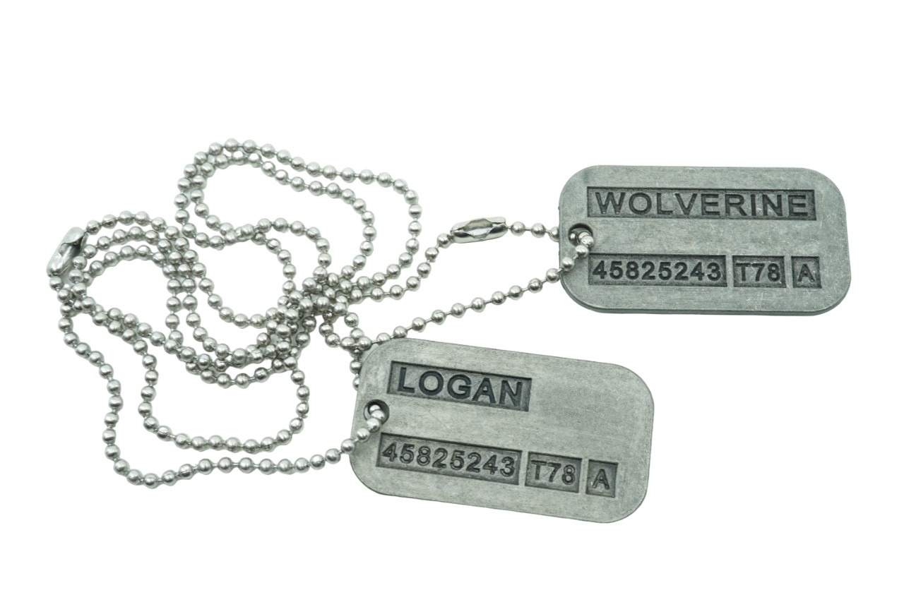 Wolverine Logan X-men Vintage Weapon-X Double-Sided Dog Tag Pendant Necklace